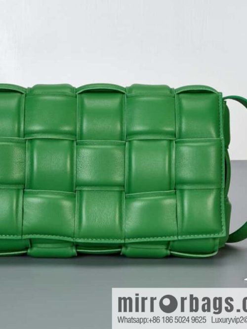 Bottega Veneta Padded Cassette Bag Model; 591970 BV Cassette Pillow Bag, Grass Green Gold Buckle