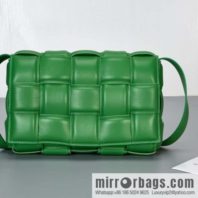 Bottega Veneta Padded Cassette Bag Model; 591970 BV Cassette Pillow Bag, Grass Green Gold Buckle