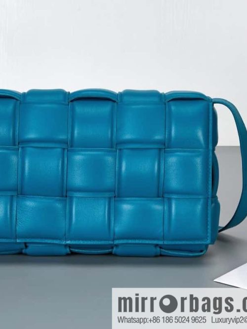 Bottega Veneta Padded Cassette Bag Model; 591970 BV Cassette Pillow Bag, Shining Blue