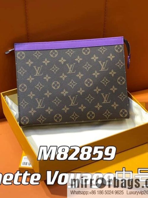 [Original single boutique] M61692 monogram purple M82859 clutch bag series Pochette Voyage medium handbag