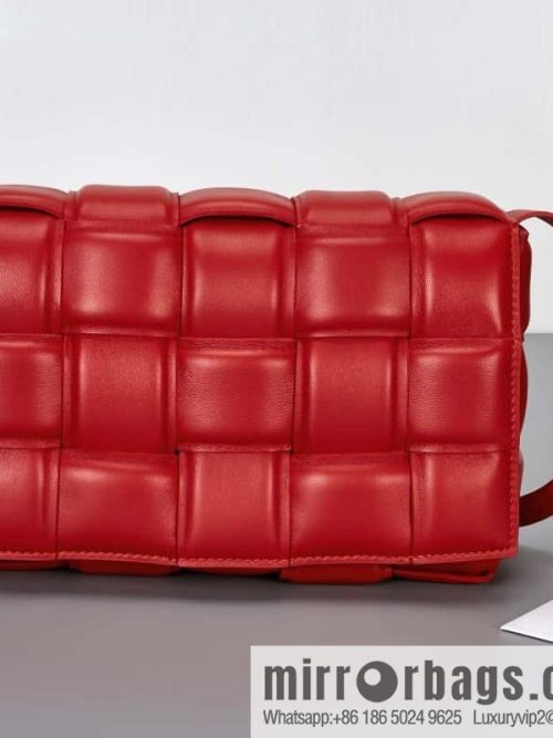 Bottega Veneta Padded Cassette Bag Model; 591970 BV Cassette Pillow Bag, Queen Red