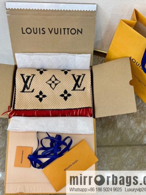 LV Louis Vuitton double-sided wool scarf M73886