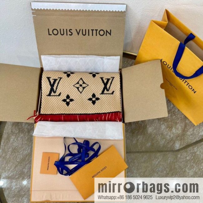 LV Louis Vuitton double-sided wool scarf M73886