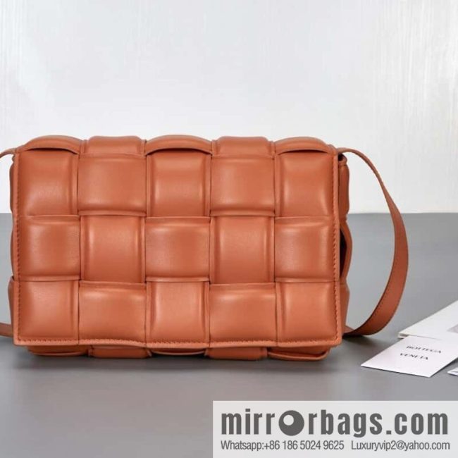 Bottega Veneta Padded Cassette Bag Model; 591970 BV Cassette Pillow Bag, Terracotta Red