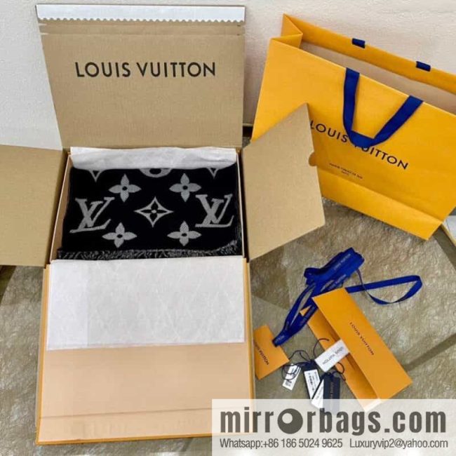 LV Louis Vuitton SIMPLY LV wool long towel m76964 m76966 - Image 2