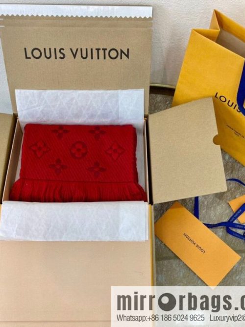 LV Louis Vuitton Monogram large flower pattern wool scarf M72432