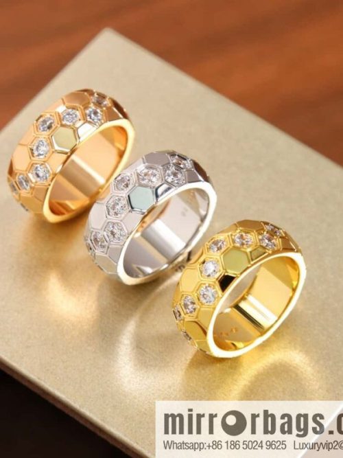 ❗️New ❗️ ☀️ CHAUMET BEE MY LOVE Love • Nest series wide version honeycomb ring ☀️ US size 678