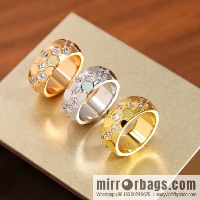 ❗️New ❗️ ☀️ CHAUMET BEE MY LOVE Love • Nest series wide version honeycomb ring ☀️ US size 678