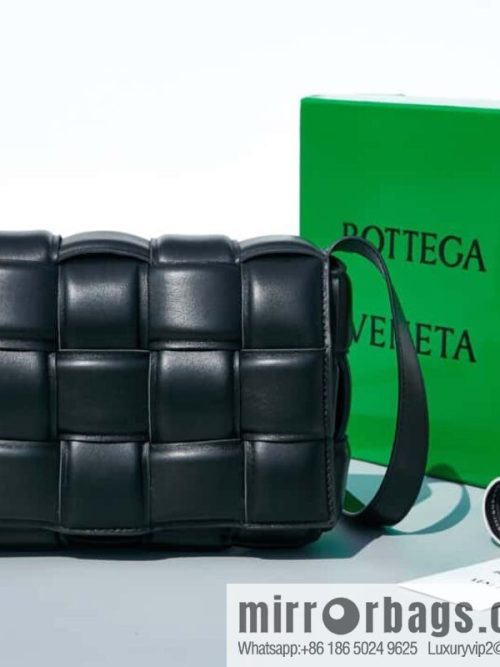 Bottega Veneta Padded Cassette Bag Model; 591970 BV Cassette Pillow Bag black silver buckle