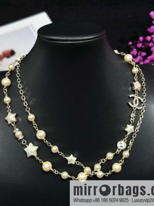 ❗️New ❗️☀️ New ☑️ Chanel Double Pearl Star ⭐ Necklace ☀️