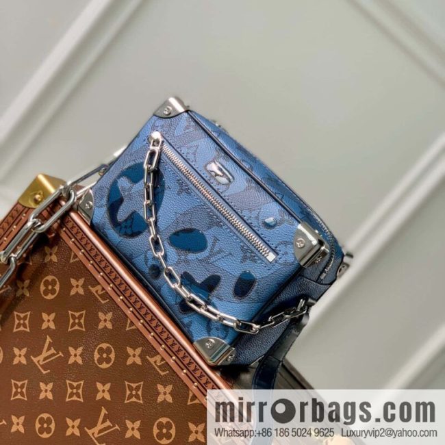 M22588 Blue, Box Bag Box Series Mini Soft Trunk Handbag
