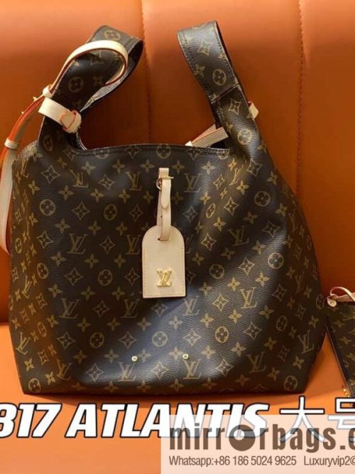 [Original single boutique] M46817 monogram shopping bag series, new ATLANTIS large handbag in autumn and winter