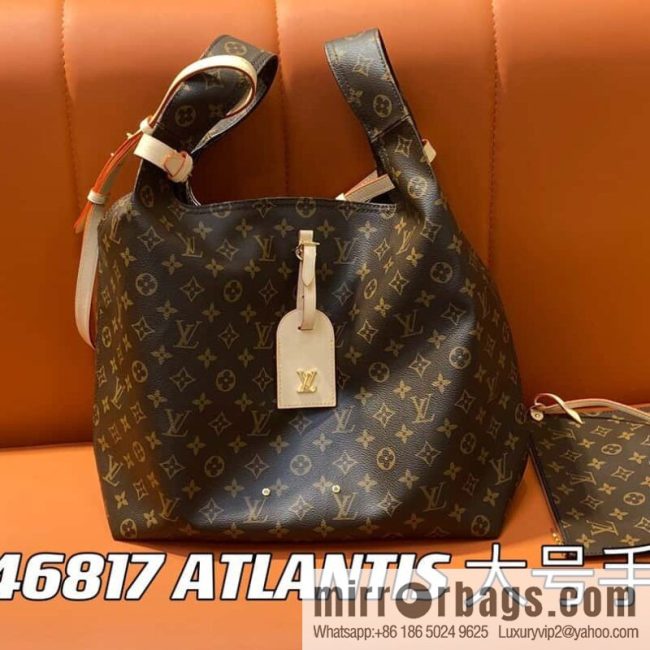 [Original single boutique] M46817 monogram shopping bag series, new ATLANTIS large handbag in autumn and winter