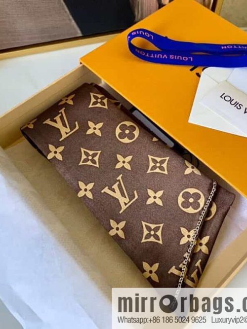 LV Louis Vuitton 100% Silk Satin Monogram Ribbon MP2592