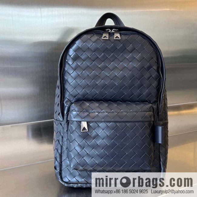 #Bv new men\'s backpack 730728 classic woven backpack model number: 730728 dark blue