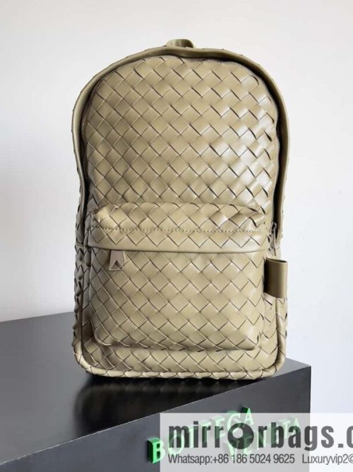 #Bv new men\'s backpack 730728 classic woven backpack model number: 730728 taupe