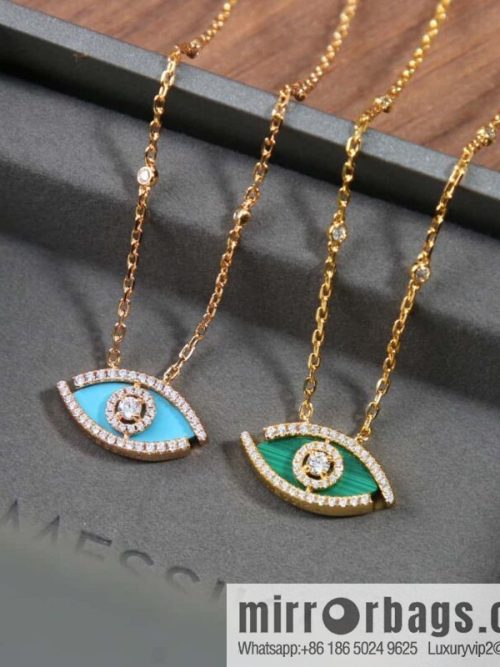 ☀️Messika LUCKY EYE malachite, turquoise lucky eye necklace ☀️