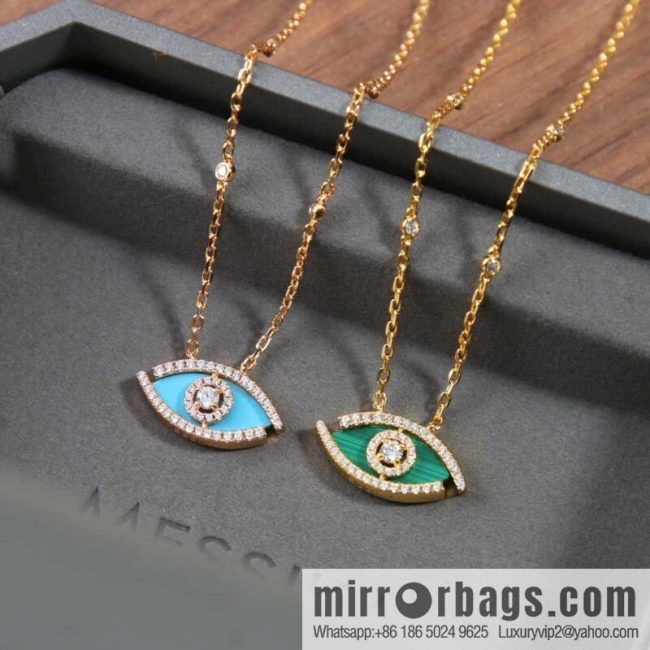 ☀️Messika LUCKY EYE malachite, turquoise lucky eye necklace ☀️