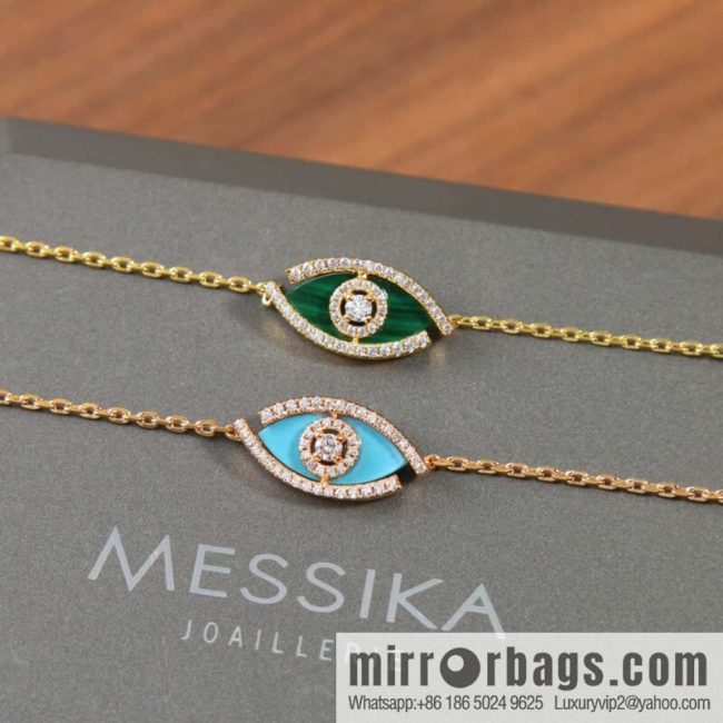 ☀️Messika LUCKY EYE malachite, turquoise lucky eye bracelet ☀️