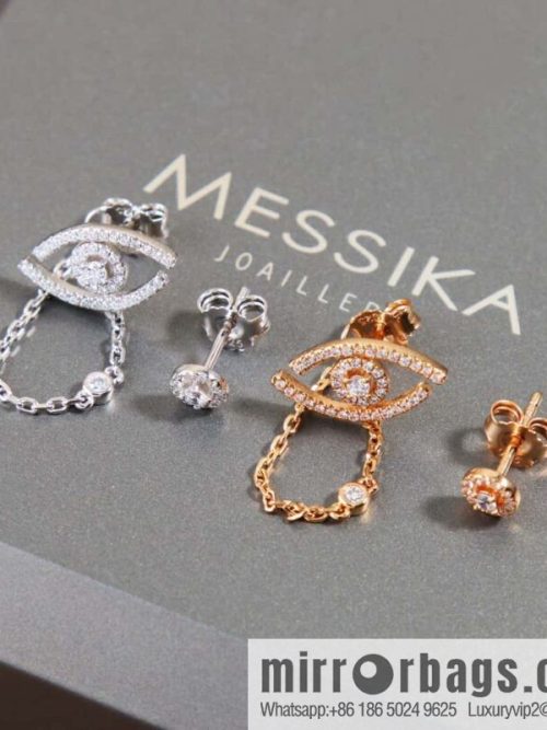 ☀️Messika LUCKY EYE Full Diamond Lucky Eye Stud Earrings ☀️