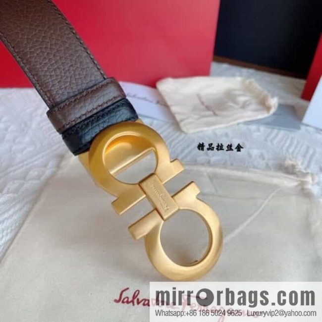 Ferragam Ferragamo, exquisite inverted 8-character hanging buckle hair, hair belt 3.5cm - Image 6