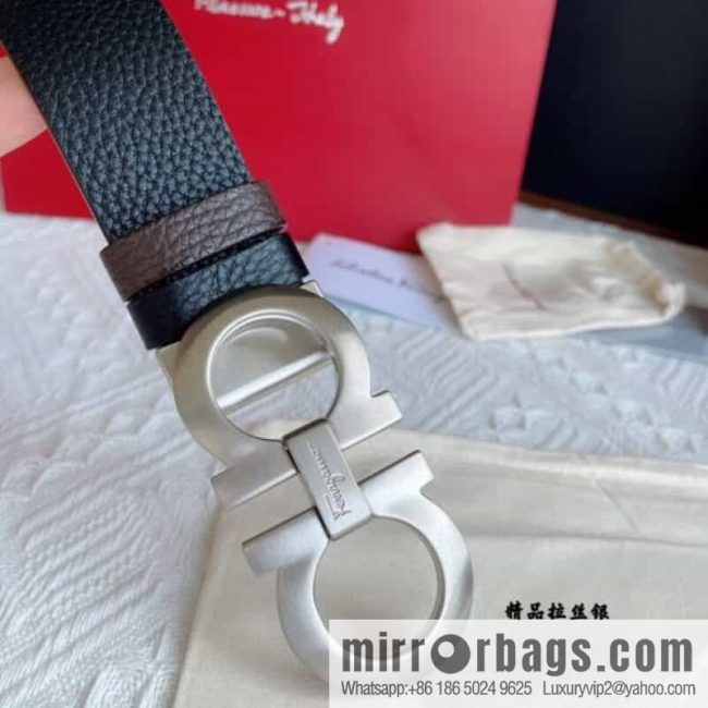 Ferragam Ferragamo, exquisite inverted 8-character hanging buckle hair, hair belt 3.5cm - Image 5