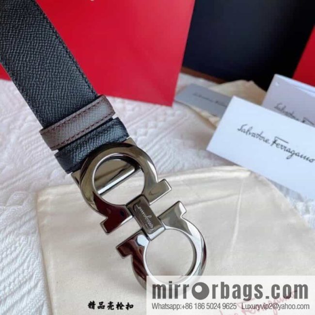 Ferragam Ferragamo, exquisite inverted 8-character hanging buckle hair, hair belt 3.5cm - Image 4
