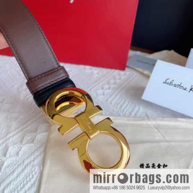 Ferragam Ferragamo, exquisite inverted 8-character hanging buckle hair, hair belt 3.5cm - Image 3