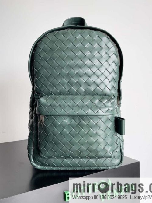 #Bv new men\'s backpack 730728 classic woven backpack model number: 730728 turquoise green