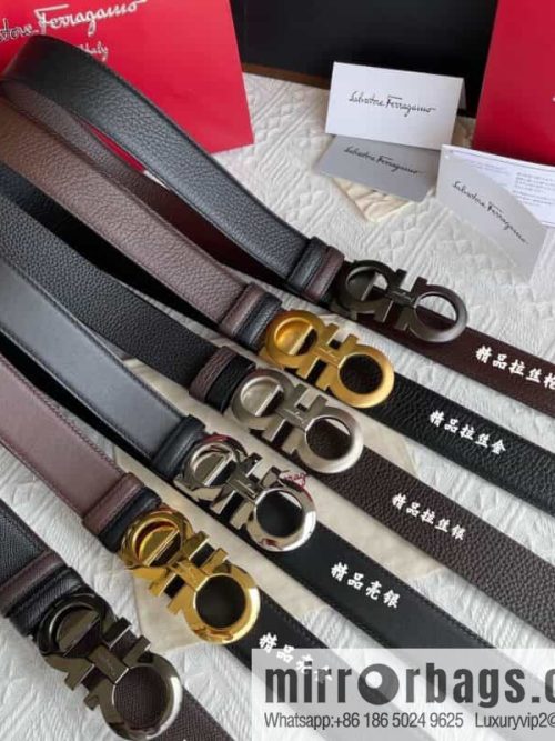 Ferragam Ferragamo, exquisite inverted 8-character hanging buckle hair, hair belt 3.5cm