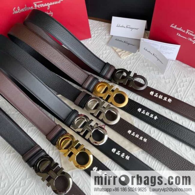 Ferragam Ferragamo, exquisite inverted 8-character hanging buckle hair, hair belt 3.5cm