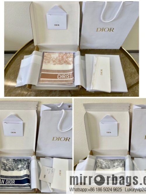 Dior 100% Silk New Sauvage Printed Square Towel