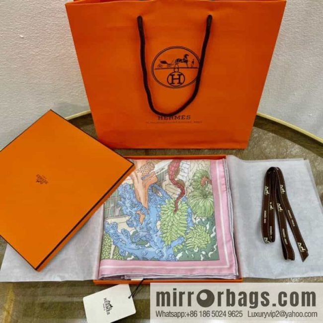 Hermes \"Atlantis\" 100% silk scarf - Image 2