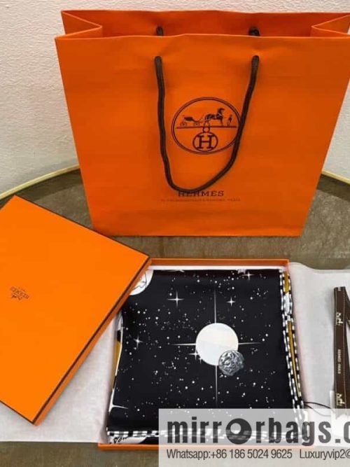 Hermes 100% silk \"Space Horse Racing\" silk scarf