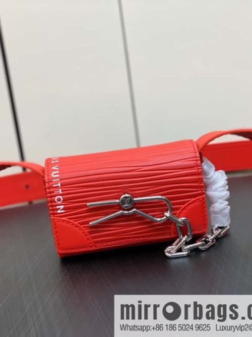 [Original order boutique] M23837 red full leather epi mini men\'s bag, tip bag micro steamer handbag