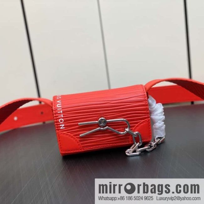 [Original order boutique] M23837 red full leather epi mini men\'s bag, tip bag micro steamer handbag