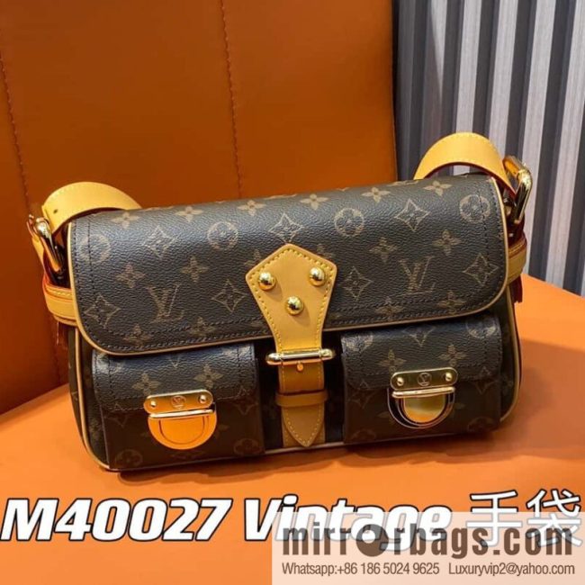 [Original single boutique] M40027 monogram medieval Manhattan shoulder bag series Vintage handbag Manhattan Seine portable shoulder armpit bag