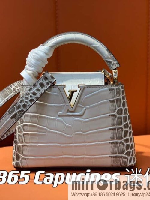 [Original order boutique] M48865 Himalayan, crocodile pattern full leather cap that English series Capucines mini handbag