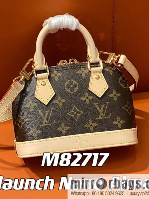 [Original single boutique] M82717 monogram mini shell bag series New launch Nano Alma handbag