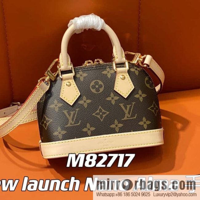 [Original single boutique] M82717 monogram mini shell bag series New launch Nano Alma handbag
