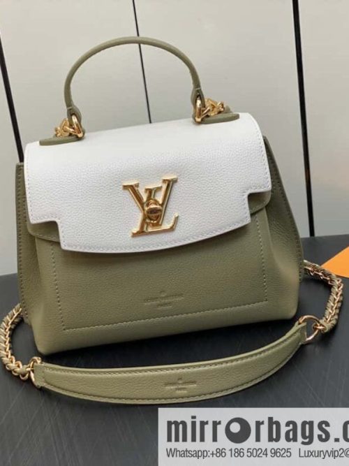 [Original order boutique] M21088 green, full leather chain bag series, this Lockme Ever mini handbag.