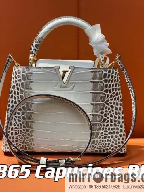 [Original order boutique] M48865 Himalayan, crocodile pattern full leather cap that English series Capucines BB handbag