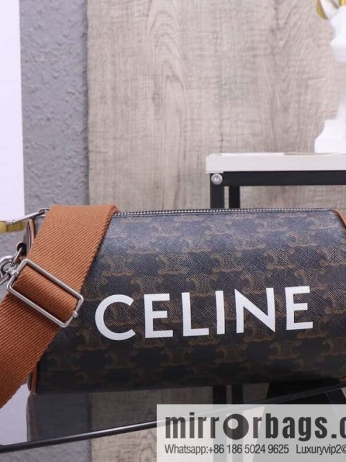 [Premium quality, all-steel hardware] CELINE | New cylinder bag online, logo printed cylinder bag, number: 110052