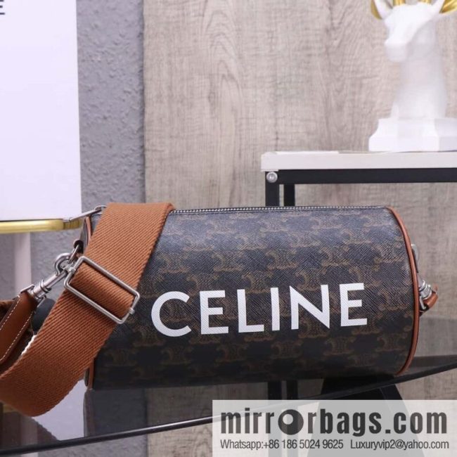 [Premium quality, all-steel hardware] CELINE | New cylinder bag online, logo printed cylinder bag, number: 110052