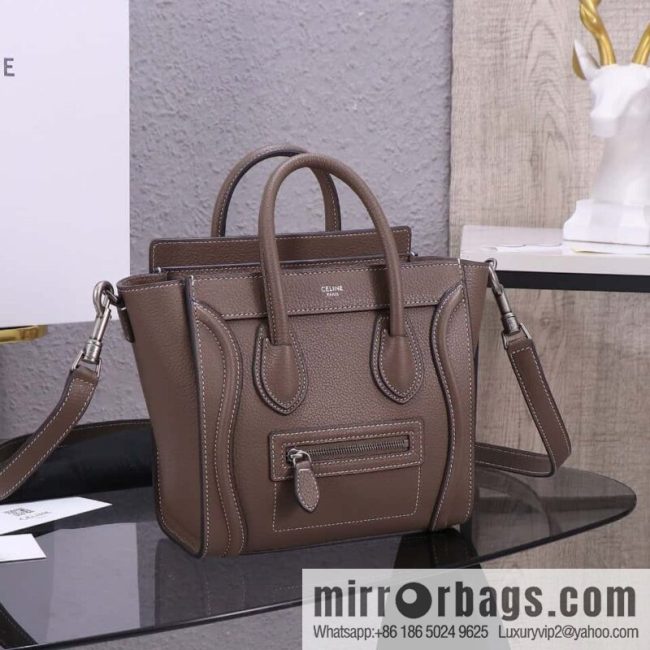 [Premium quality, all-steel hardware] Celine nano Luggage smiley face bag, model 168243