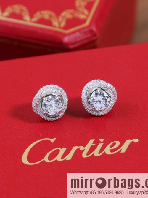 ☀️Cartier single diamond twist earrings ☀️