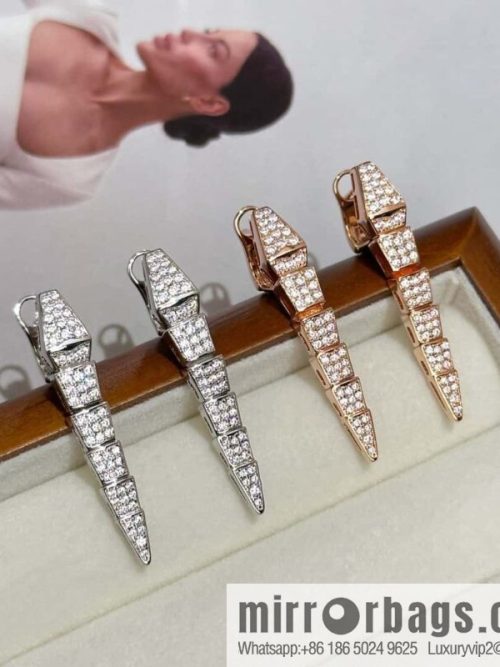 ❗️New ❗️ ☀️ BVLGARI SERPENTI VIPER Snake bone stud earrings ☀️