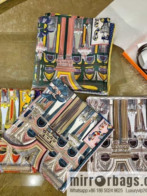 Hermes \"New Grand Theater\" new silk scarf