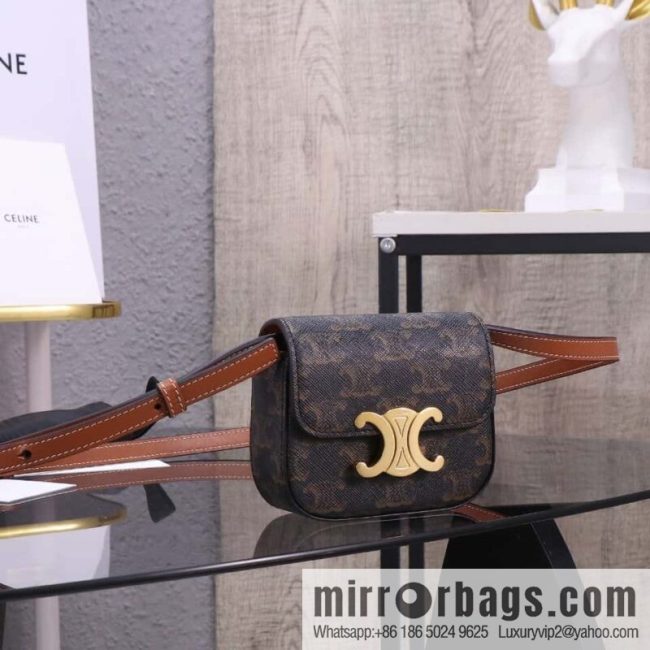 [Premium quality, all-steel hardware 】 𝗖𝗘𝗟𝗜𝗡𝗘 | 𝗧𝗥𝗜𝗢𝗠𝗣𝗛𝗘 𝗠𝗜𝗡𝗜 Arc de Triomphe mini crossbody bag model: 101513