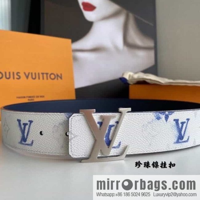 LV/Louis Vuitton Monogran pattern on canvas SHAPE 40mm double-sided belt - Image 3